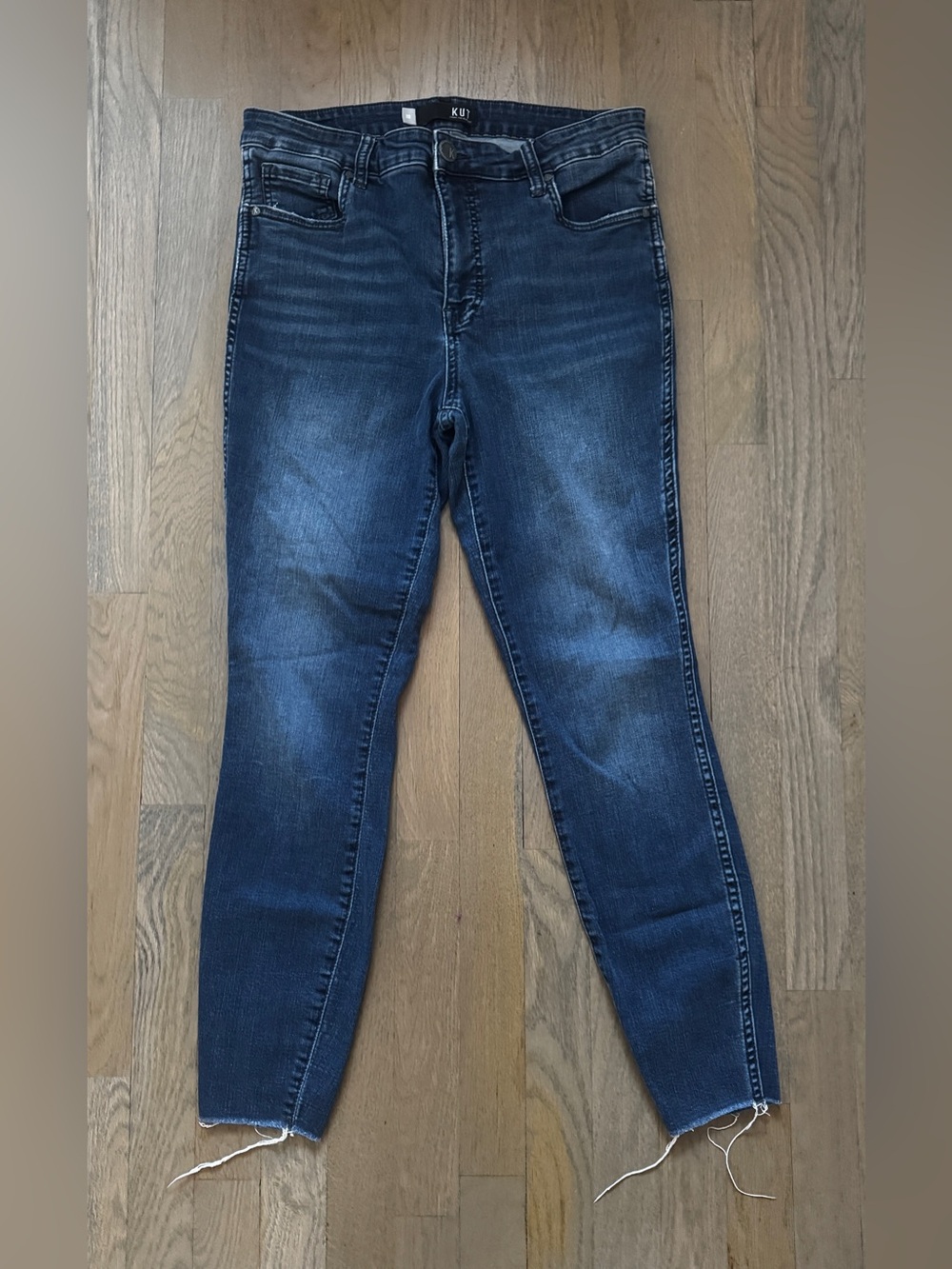 KUT from the Kloth Donna Fab AB High Rise Ankle Skinny Jeans Size 10 Dark Wash